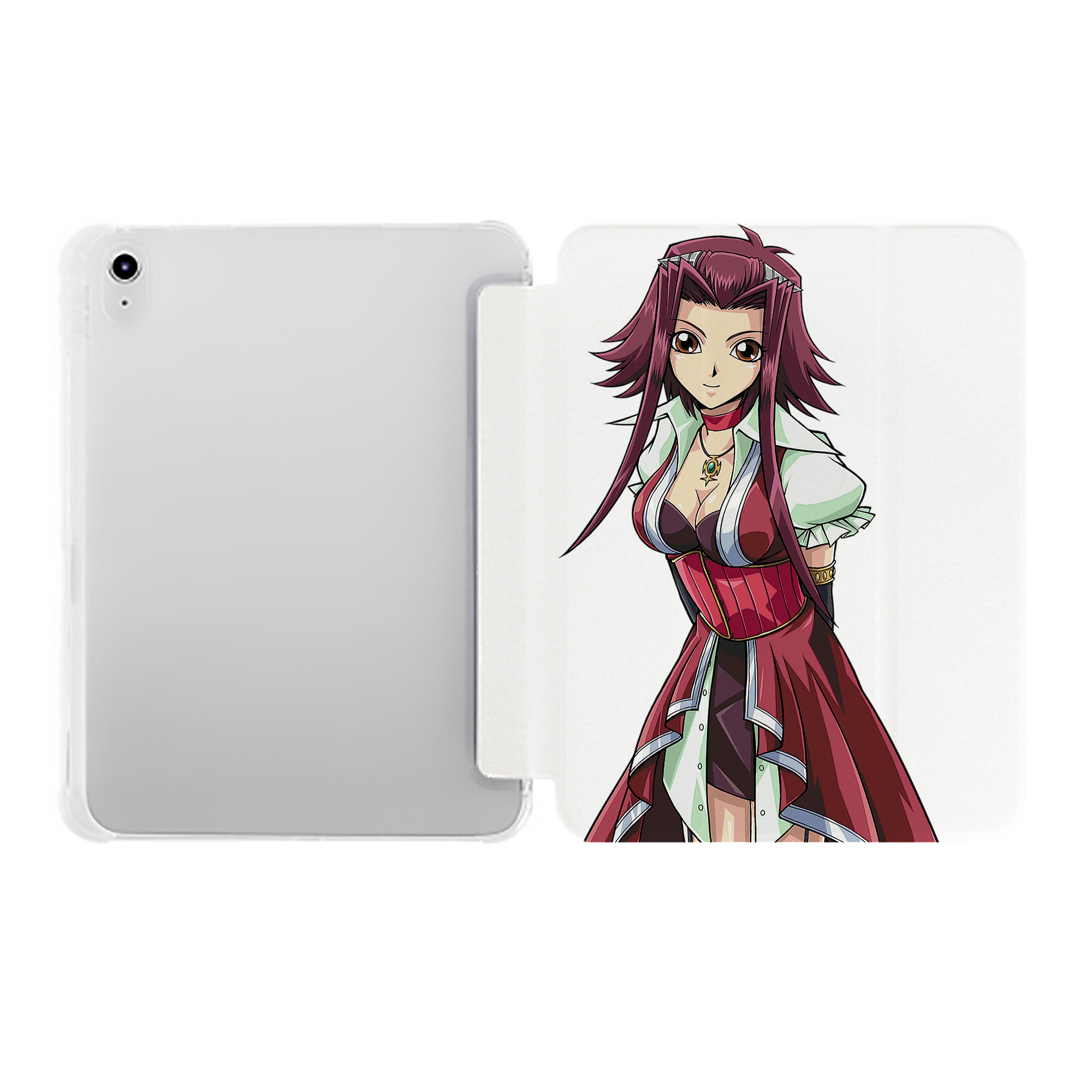 （画像用） 遊☆戯☆王 Yu-Gi-Oh! IPad ケース ペン収納付き 三つ折りスタンド PUレザー×シリコン 対応機種9.5/10.5/10.9インチ